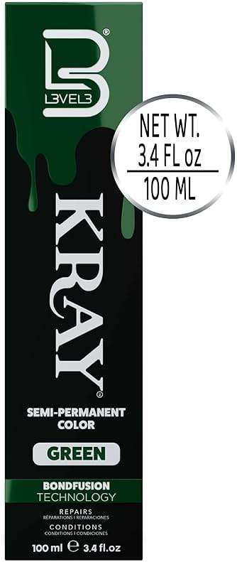 L3 - Level 3 Kray Semi Permanent Hair Color - Semi Permanent Hair Dye with Aloe Vera - Green - Image 7