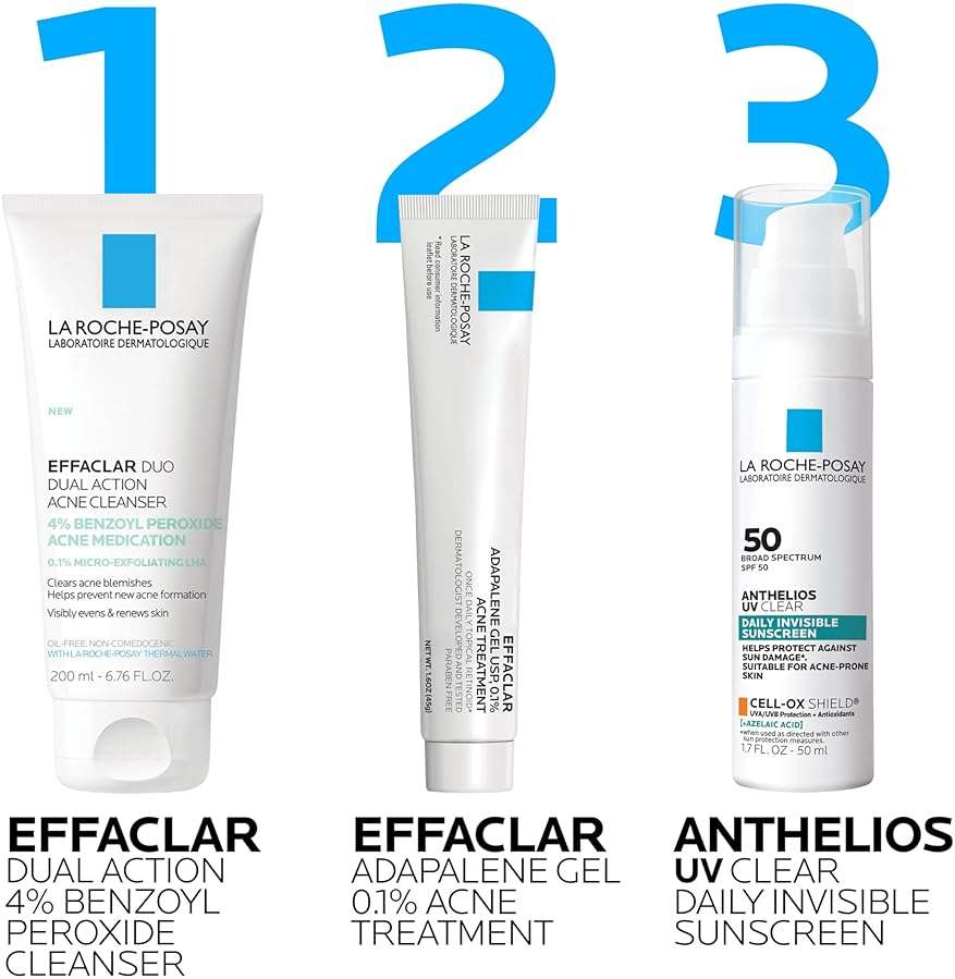 La Roche-Posay Effaclar Dual Acne Face Wash With 4% Benzoyl Peroxide & LHA Exfoliant, Acne Treatment Help Clear & Prevent Blemishes, Paraben Free & Oil Free Wash, 6.76 Fl Oz - Image 8