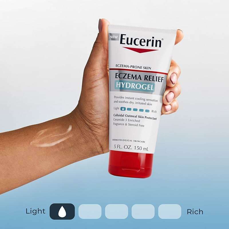 Eucerin Eczema Relief Hydrogel for Dry, Itchy, Eczema-Prone Skin, Fragrance Free and Steroid Free Body Moisturizer for Dry Skin, 5 Fl Oz Tube - Image 6