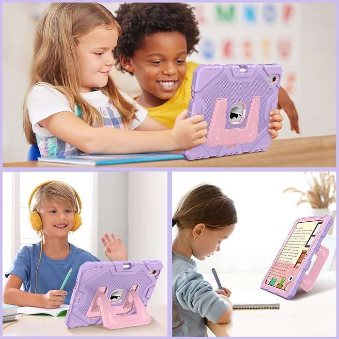 Fintie Kids Friendly Case for iPad (A16) 11th Generation 11 Inch (2025), iPad 10th Generation 10.9 Inch (2022), Fully-Body Rugged Heavy Duty Shockproof Protective Case with Kickstand, Purple - Image 8