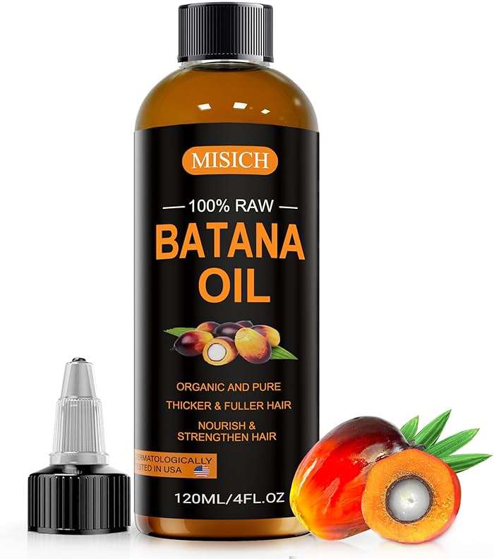 MISICH Raw Batana Oil, 100% Natural Organic Hair Growth Oil for Men & Women, Sourced from Honduras, Pure, Unrefined, Enhances Thickness, Prevent Hair Loss 4 Oz - Image 1