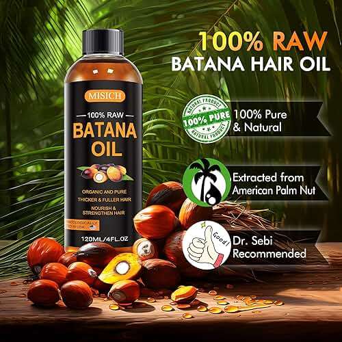 MISICH Raw Batana Oil, 100% Natural Organic Hair Growth Oil for Men & Women, Sourced from Honduras, Pure, Unrefined, Enhances Thickness, Prevent Hair Loss 4 Oz - Image 2