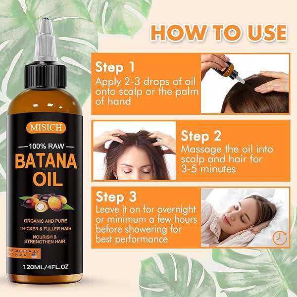 MISICH Raw Batana Oil, 100% Natural Organic Hair Growth Oil for Men & Women, Sourced from Honduras, Pure, Unrefined, Enhances Thickness, Prevent Hair Loss 4 Oz - Image 7