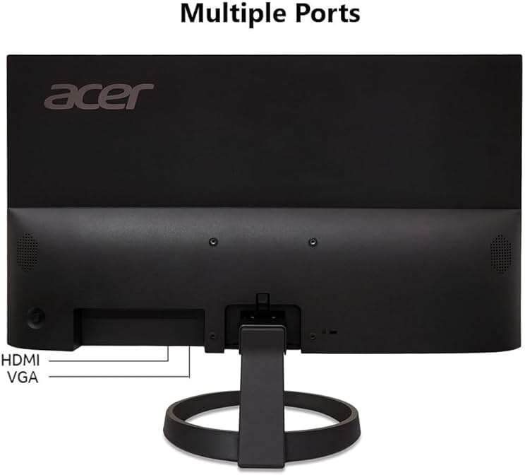 Acer R240Y G0bi 23.8" IPS Full HD (1920 x 1080) Ultra-Thin Gaming Office Monitor | Adaptive-Sync Support (FreeSync Compatible) | Up to 120Hz Refresh | 1ms (VRB) | 99% sRGB | Tilt | HDMI & VGA Ports - Image 7
