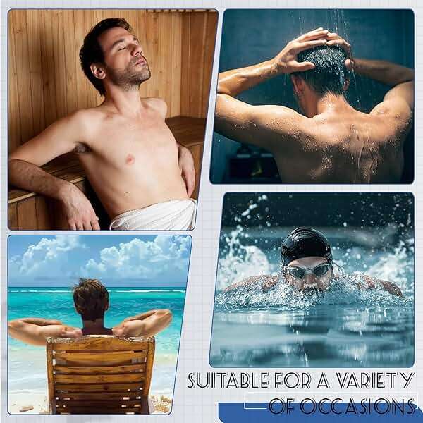 HunnmingRe Bath Wrap Towel Quick Drying for Men Adjustable Sauna Towels with Pocket After Shower Wrap for Men Gift, Gym, Spa, Sauna, 65 x 25 Inches(Grey,Waffle) - Image 6