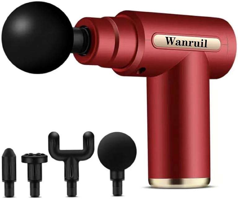 WANRUIL Massage Gun Upgrade Deep Tissue Muscle Massager for Pain Relief Percussion Massager with 4 Massage Heads & Silent Brushless Motor Portable Handheld Massager Best Gifts for Him Her - Image 1