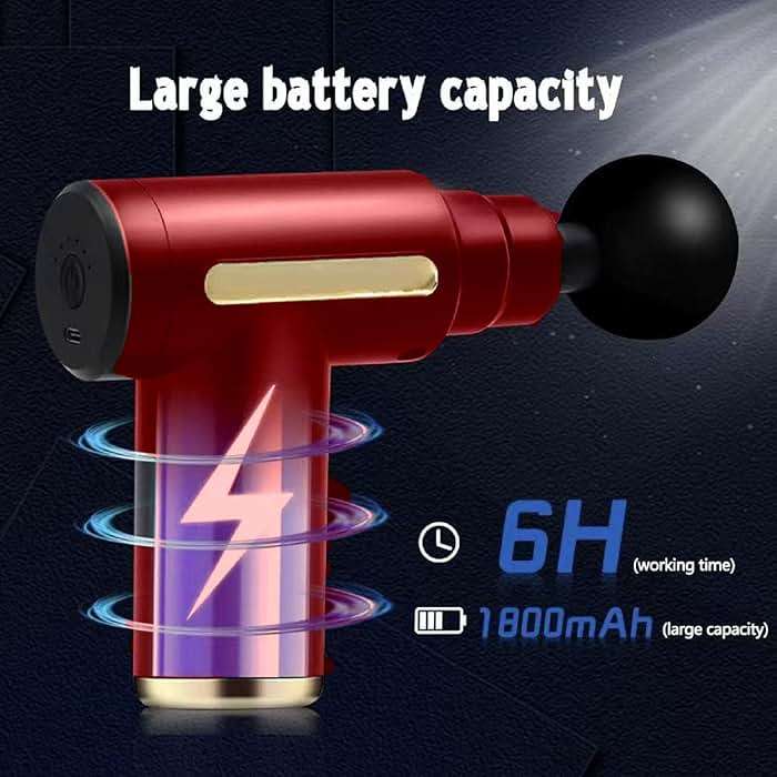 WANRUIL Massage Gun Upgrade Deep Tissue Muscle Massager for Pain Relief Percussion Massager with 4 Massage Heads & Silent Brushless Motor Portable Handheld Massager Best Gifts for Him Her - Image 4