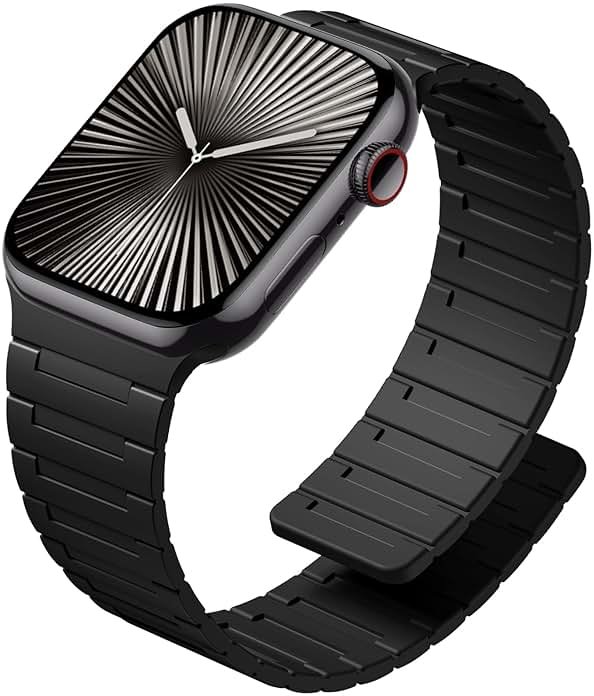 SNBLK Magnetic Watchband Compatible with Apple Watch for Men 44mm 45mm 46mm 49mm 42mm 41mm 40mm 38mm Women, Silicone Sport Strong Magnet Strap for iWatch Series 11 Ultra 3 Ultra 2 Se 10 9 8 7 6 5 4 1 - Product Image