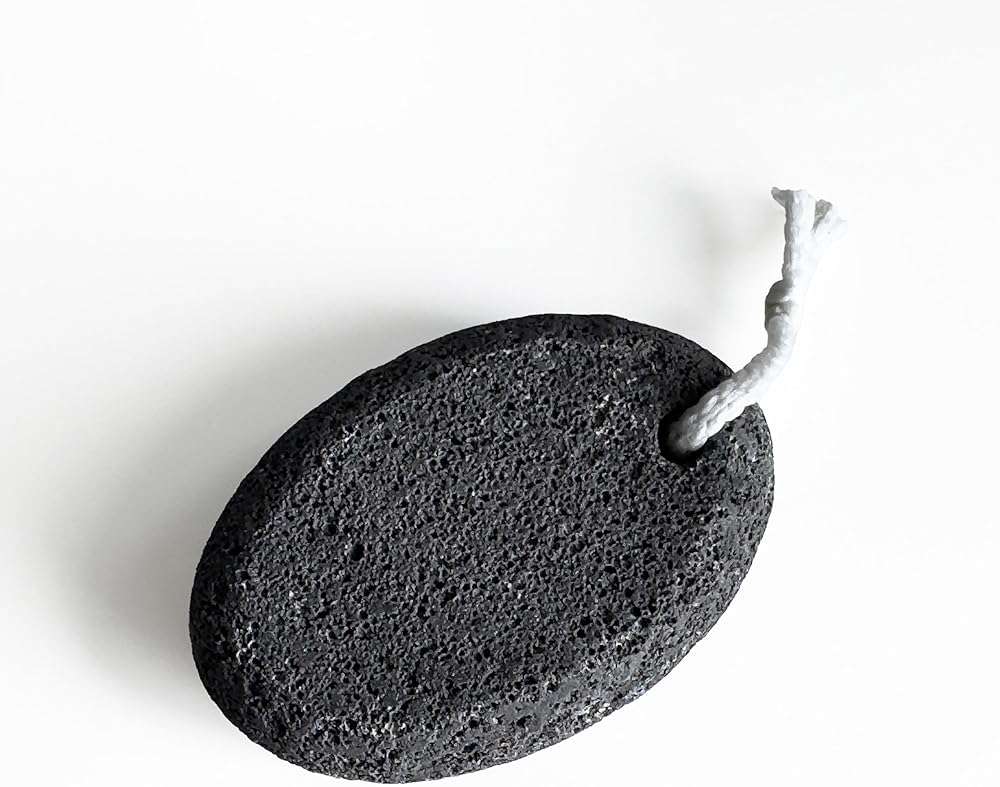 Pumice Stone for Feet - Black Natural Lava Stone Callus Remover, Foot Exfoliation, Hand Scrub, Pedicure Tool and Dry Skin Remover - Promotes Healthy Foot Care - Image 1