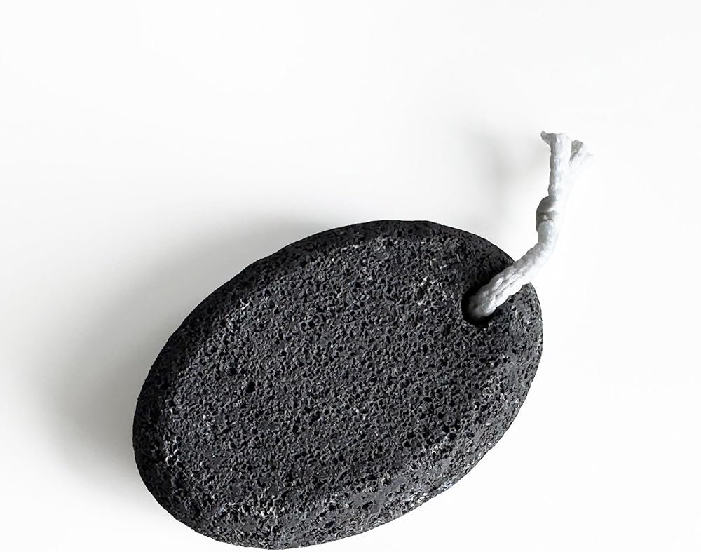 Pumice Stone for Feet - Black Natural Lava Stone Callus Remover, Foot Exfoliation, Hand Scrub, Pedicure Tool and Dry Skin Remover - Promotes Healthy Foot Care - Product Image