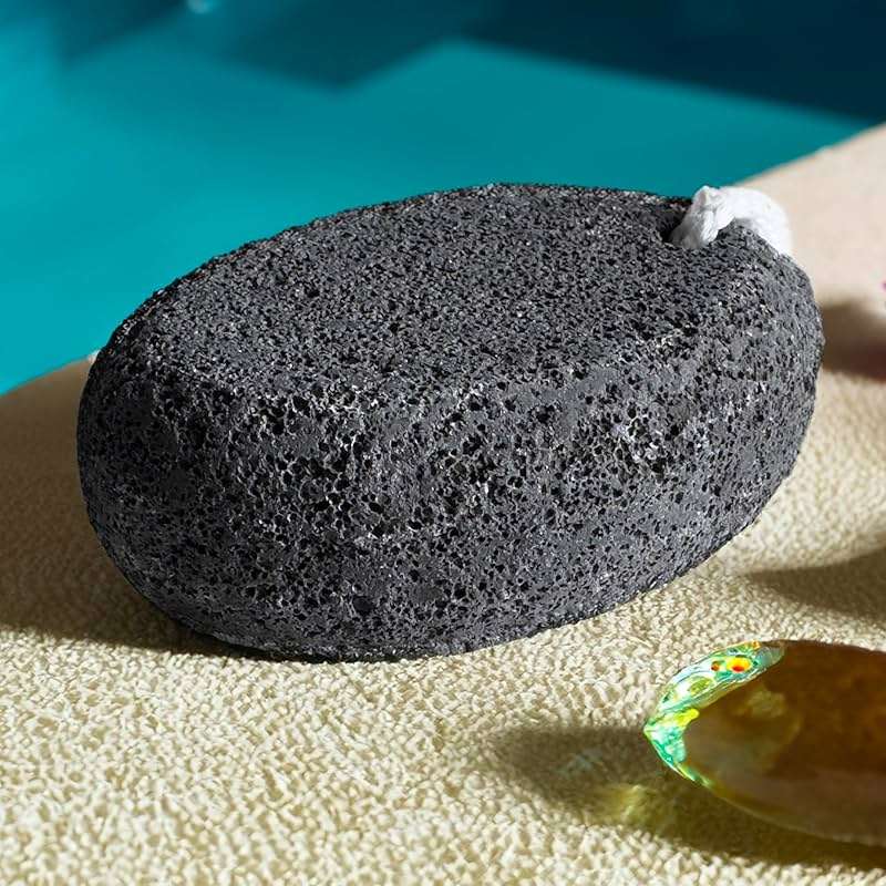 Pumice Stone for Feet - Black Natural Lava Stone Callus Remover, Foot Exfoliation, Hand Scrub, Pedicure Tool and Dry Skin Remover - Promotes Healthy Foot Care - Image 2
