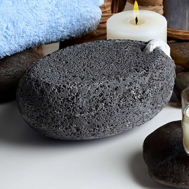 Pumice Stone for Feet - Black Natural Lava Stone Callus Remover, Foot Exfoliation, Hand Scrub, Pedicure Tool and Dry Skin Remover - Promotes Healthy Foot Care - Image 3