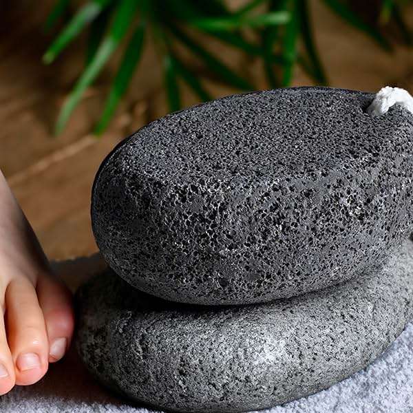 Pumice Stone for Feet - Black Natural Lava Stone Callus Remover, Foot Exfoliation, Hand Scrub, Pedicure Tool and Dry Skin Remover - Promotes Healthy Foot Care - Image 6