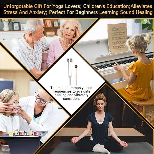 Tuning Fork 128hz with Reflex Hammer for Healing Chakra Set,Healing/Sound Therapy, Aluminum Alloy Sensory Tuning Fork Activator for Healing, Therapy Non Magnetic - Image 5