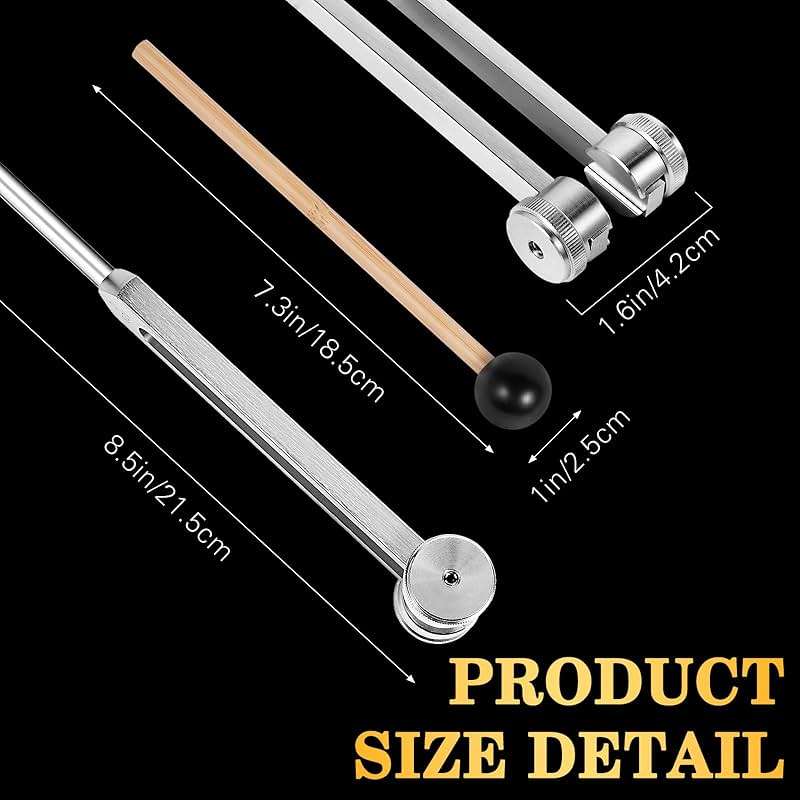 Tuning Fork 128hz with Reflex Hammer for Healing Chakra Set,Healing/Sound Therapy, Aluminum Alloy Sensory Tuning Fork Activator for Healing, Therapy Non Magnetic - Image 6