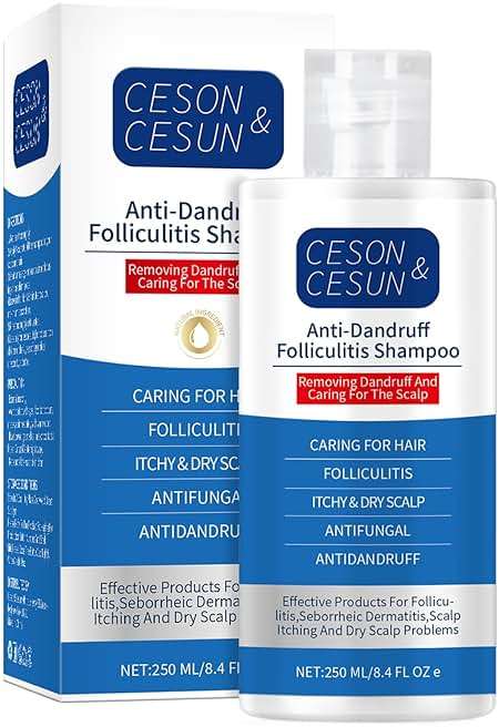 Ceson&Cesun Anti-Fungal/Anti Dandruff 2 in 1 Shampoo for Folliculitis, Scalp Psoriasis & Seborrheic Dermatitis, Itchy & Dry Scalp Relief, Nourishes, Hydrates, Fresh Scent, Safe For Color-Treated Hair - Image 1