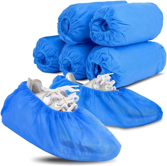 50 Pack (25 Pairs) Shoe Covers Disposable - Boot Covers Disposable Non Slip Shoe Covers for Men and Women Fits All Sizes of Shoe Booties for House Cleaning - Product Image