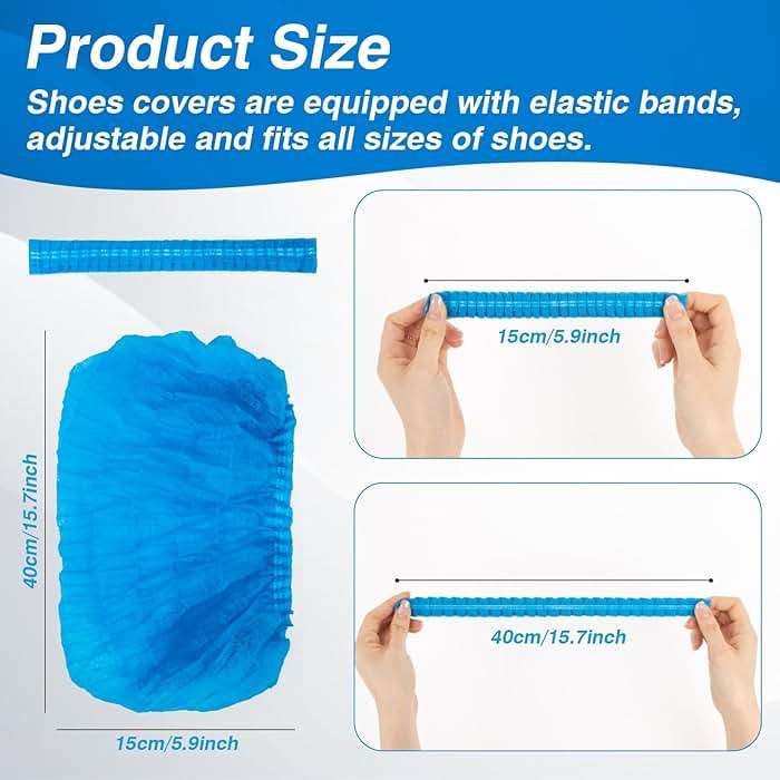 50 Pack (25 Pairs) Shoe Covers Disposable - Boot Covers Disposable Non Slip Shoe Covers for Men and Women Fits All Sizes of Shoe Booties for House Cleaning - Image 2