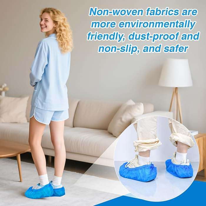 50 Pack (25 Pairs) Shoe Covers Disposable - Boot Covers Disposable Non Slip Shoe Covers for Men and Women Fits All Sizes of Shoe Booties for House Cleaning - Image 6