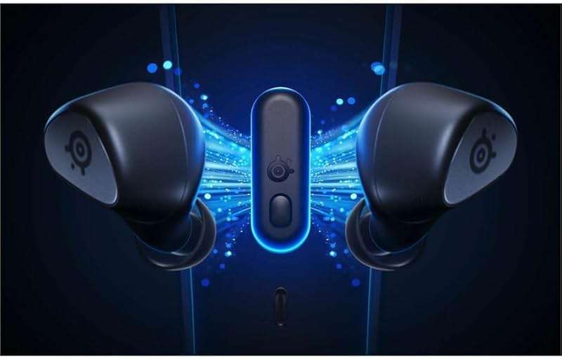 SteelSeries Arctis GameBuds for Xbox/PC/PS5/Switch/Mobile — Quick-Switch 2.4GHz+Bluetooth 5.3 — Active Noise Cancelling — Mobile App — Water Resistant IP55 — 40H Battery with Qi Charging Case - Black - Image 2