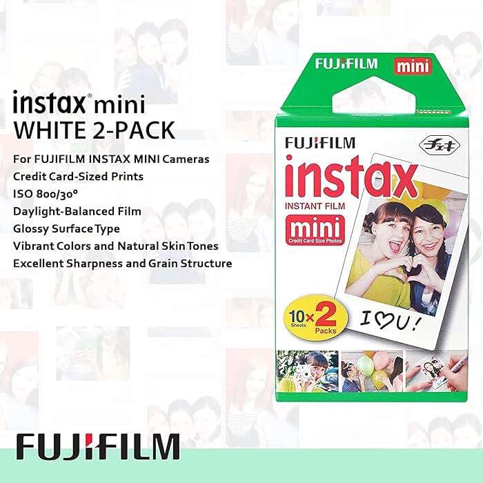 Fujifilm Instax Mini Link 3 Smartphone Printer Clay White + Fuji Film Value Pack (20 Sheets)+ Shutter Accessories Bundle, Incl. Protective Case, 20 Sticker Frames, USB Type C Cable - Image 2