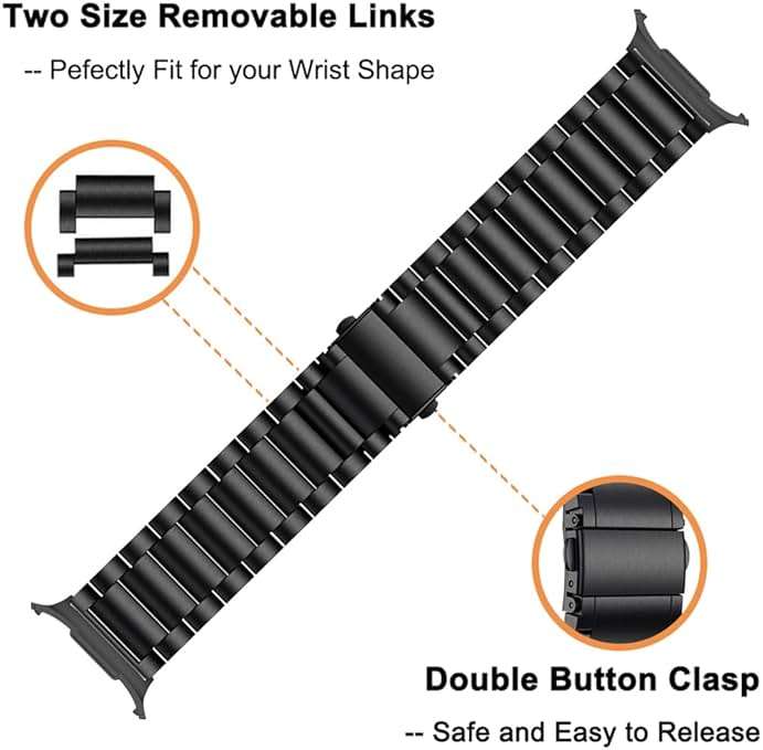 YEEJOK Compatible for Samsung Galaxy Watch Ultra 47mm Bands 2024/2025, Stainless Steel Metal+Soft Breathable Rugged Silicone Watch Straps Replacement for Men Women Smartwatch Accessory - Image 2