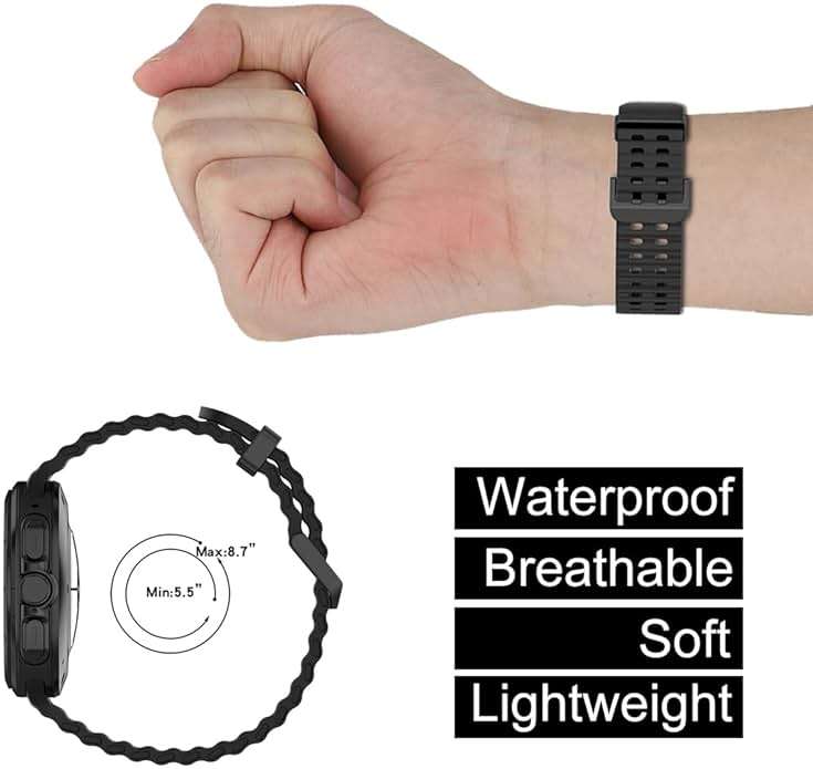 YEEJOK Compatible for Samsung Galaxy Watch Ultra 47mm Bands 2024/2025, Stainless Steel Metal+Soft Breathable Rugged Silicone Watch Straps Replacement for Men Women Smartwatch Accessory - Image 5