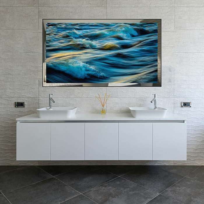 Soulaca 43 inches Large Smart TV Mirror 4K Screen Vanishing IPX6 Waterproof for Bathroom SPA Goo-Gle System WiFi Bluetooth DTV Hotel Advertising Indoor New - Image 2