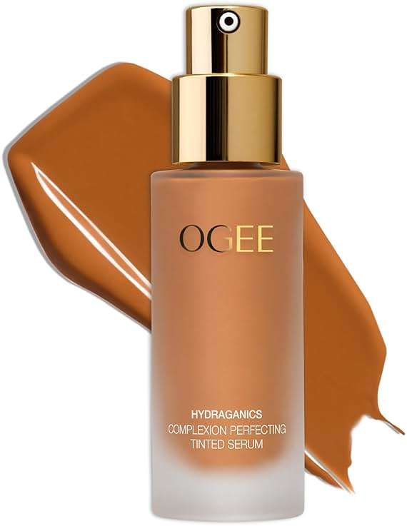 Ogee Complexion Perfecting Liquid Foundation - Lightweight Tinted Moisturizer For Face (Anjou 11.5N - Deep Beige, Golden Undertones) - with Vitamin C & Jojoba Oil - Certified Organic & Made in USA - Image 1