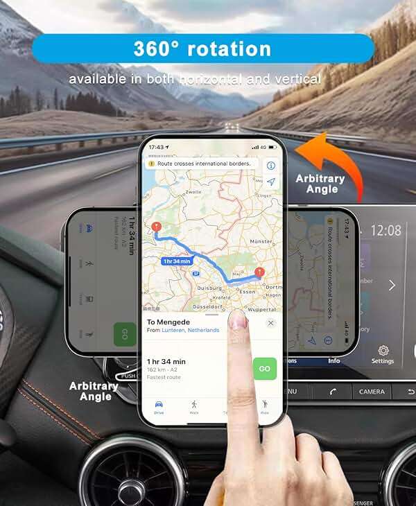 KEPHTH Car Phone Holder Accessories for Nissan Altima SR SV 2019-2024 2025/Sentra SR SV 2020-2024 2025/Rogue S SV 2021-2025 2026 Dash Mount Cell Phone Holder for Most Smartphones(for 8inch Screen) - Image 4