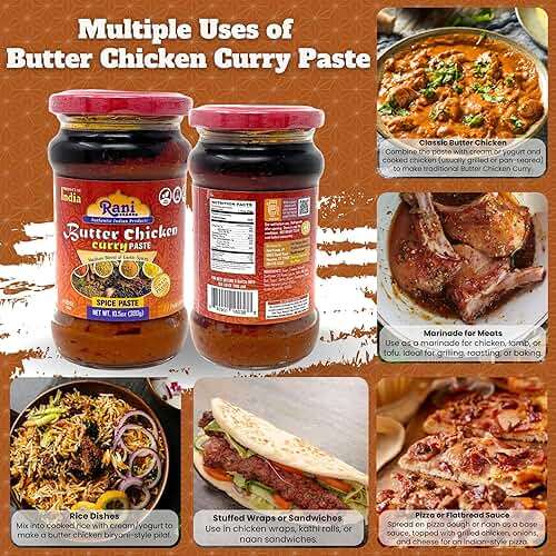 Rani Butter Chicken Curry Paste 10.5oz (300g) Glass Jar ~ Easy to Use | Vegan | No Colors | All Natural | NON-GMO | Gluten Free | Indian Origin - Image 3