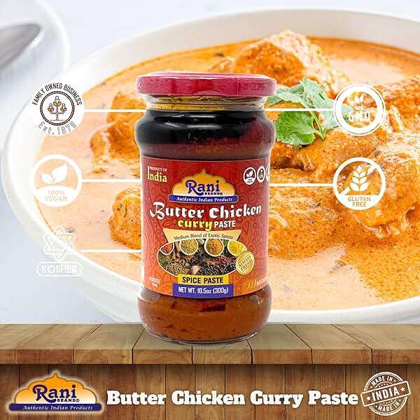Rani Butter Chicken Curry Paste 10.5oz (300g) Glass Jar ~ Easy to Use | Vegan | No Colors | All Natural | NON-GMO | Gluten Free | Indian Origin - Image 4