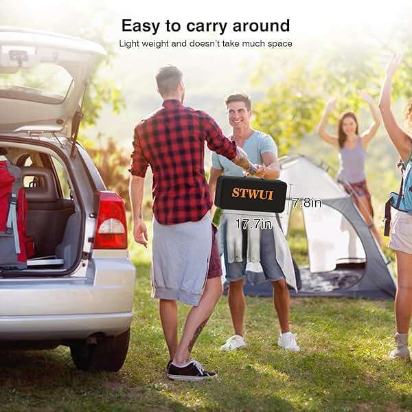 Outdoor-Projector-Screen-with-Stand - 120 inch Portable Projector Screen Indoor Outdoor Projector Screens 16:9 4K HD Lightweight Movie Screen with Carry Bag for Backyard Movie Night - Image 7