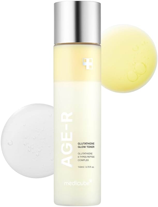 medicube Age-R Glutathione Glow Milky Toner, Low-Irritation Double Layer Toner for Glass Glow Skin with Peptide, Even Skin Tone, Radiance, Hydration, Korean Skincare - Product Image