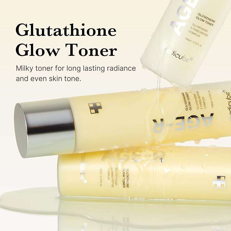 medicube Age-R Glutathione Glow Milky Toner, Low-Irritation Double Layer Toner for Glass Glow Skin with Peptide, Even Skin Tone, Radiance, Hydration, Korean Skincare - Image 2