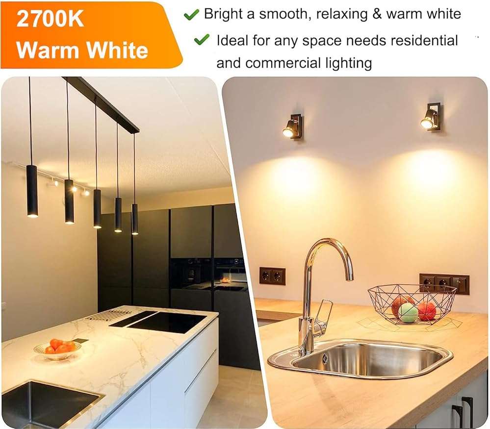 Vinaco MR16 LED Bulb 2700K 7W Warm White 450LM High Brightness MR16 Bulb GU5.3 Bi-pin Base(50W Halogen Equivalent) Non-dimmable, 38°GU5.3 Light Bulb LED for Landscape Lighting Track Lighting - Image 3