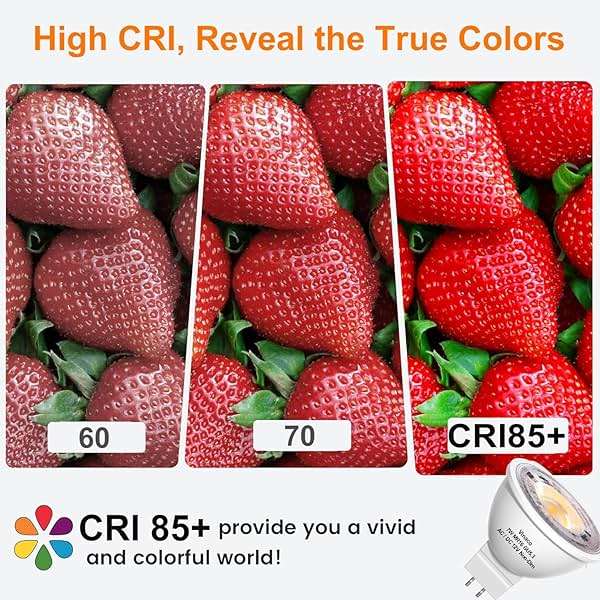 Vinaco MR16 LED Bulb 2700K 7W Warm White 450LM High Brightness MR16 Bulb GU5.3 Bi-pin Base(50W Halogen Equivalent) Non-dimmable, 38°GU5.3 Light Bulb LED for Landscape Lighting Track Lighting - Image 7