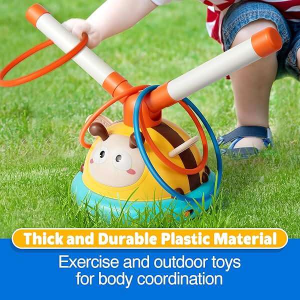Billeeit 2-in-1 Musical Jump and Toss Ring Game Toy, Indoor and Outside Jump Toy for Kids Ages 4-8 and Toddler 1-3, 3-5, Christmas Boys and Girls Birthday Gift w/4 Speeds and Remote Control - Image 6