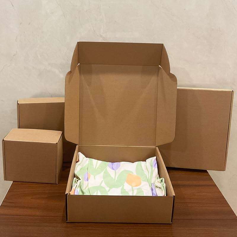 10x10x3 inch Shipping Boxes,Bulk 20 Pack,Brown Corrugated Mailers Cardboard Literature Mailer Box for Packaging Business, Mailing,Moving and Storage,Small Gift Boxes for Wrapping Mailing Present - Image 7