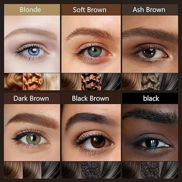 Eyebrow Pen, Soleira Waterproof Eyebrow Pencil with 4 Tip Microblading Eyebrow Pen and Dual-ended Eyebrows Brush, for Natural-Looking Brows, Long-Lasting, Blonde - Image 6