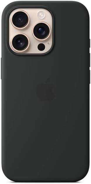 Apple iPhone 16 Pro Silicone Case with MagSafe and Camera Control: Lightweight Phone Case, Wireless Charging Compatible, Smooth Matte Finish, Black - Image 1