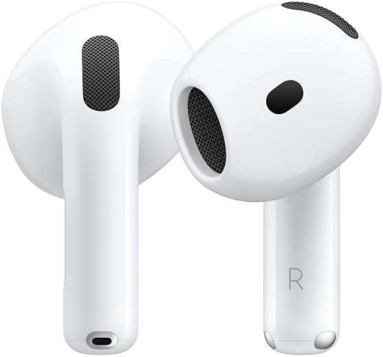 Apple AirPods 4 Wireless Earbuds, Bluetooth Headphones, with Active Noise Cancellation, Adaptive, Transparency Mode, Personalized Spatial Audio, USB-C Charging Case, Wireless Charging, H2 Chip - Image 1