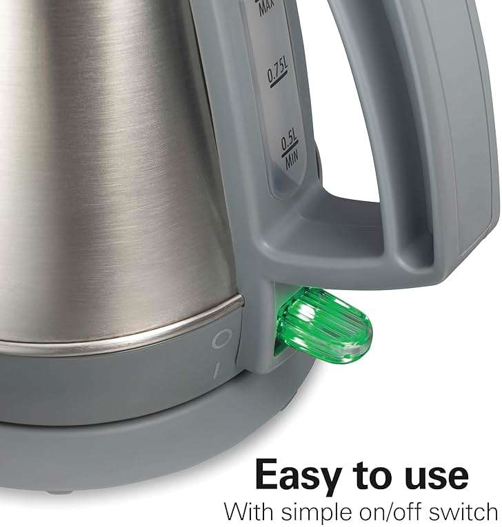 Hamilton Beach 1 Liter Electric Kettle, Water Boiler & Heater, Fast 1500 Watts, BPA Free Interior, Cordless Serving, Auto-Shutoff and Boil-Dry Protection, Cord Wrap, Stainless Steel (41065) - Image 7