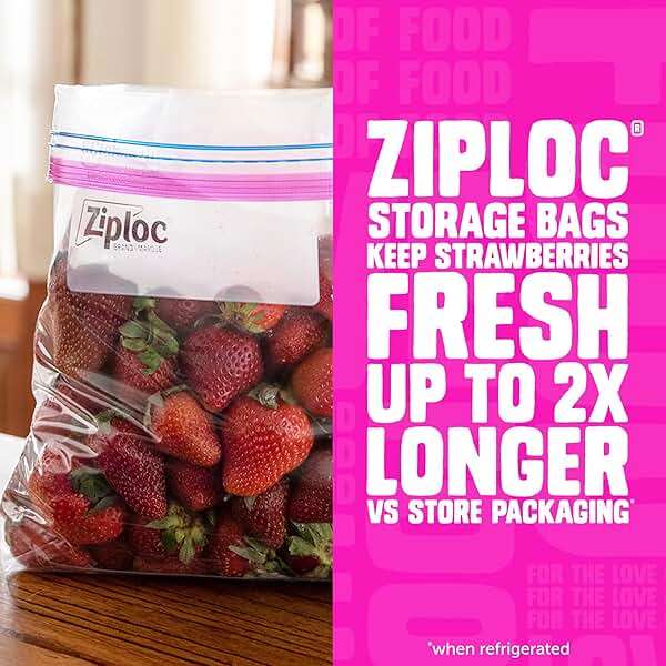 Ziploc Gallon Food Storage Bags, Stay Open Design with Stand-Up Bottom, Easy to Fill, 42 Count - Image 3