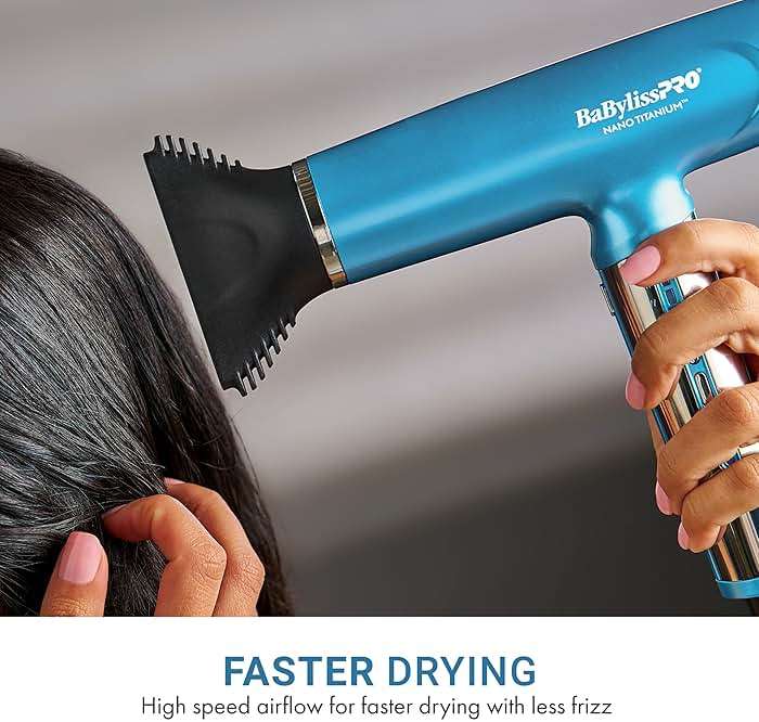 BaBylissPRO Nano Titanium Professional Nano Light Ionic Dual-Voltage Lightweight Hair Dryer - Image 2