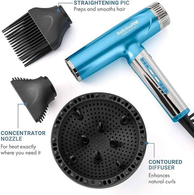 BaBylissPRO Nano Titanium Professional Nano Light Ionic Dual-Voltage Lightweight Hair Dryer - Image 4