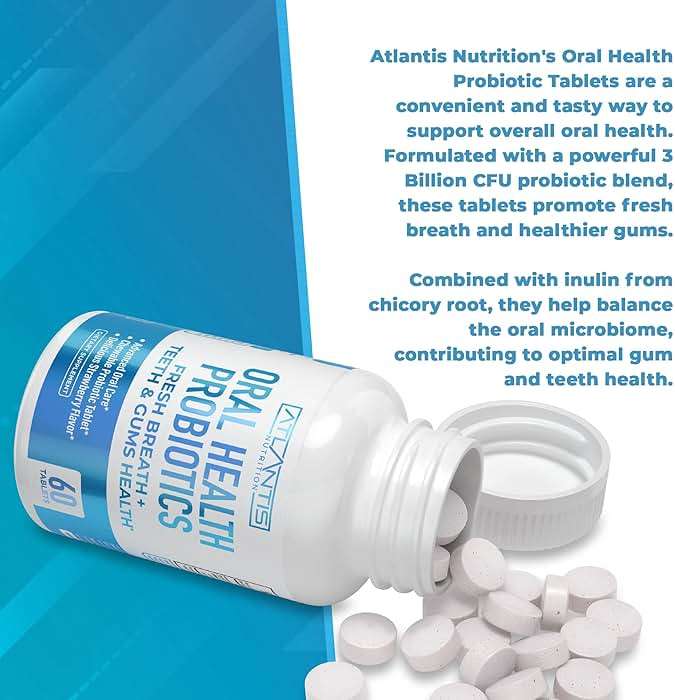 Atlantis Nutrition Oral Probiotics Chewable Tablet - Dental Probiotic for Gum Care & Teeth Care - Bad Breath Treatment for Adults - 3 Billion CFU Probiotic Blend/Tablet - Strawberry Flavor- 60 Tablets - Image 7