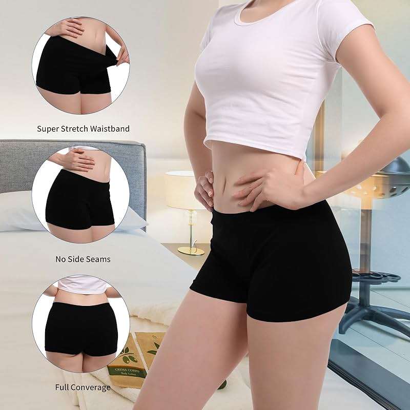 Seamless Boyshort Underwear For Women Nylon Spandex Boyshorts Panties Soft Stretch Boy Shorts Underwear MultiPack - Image 3