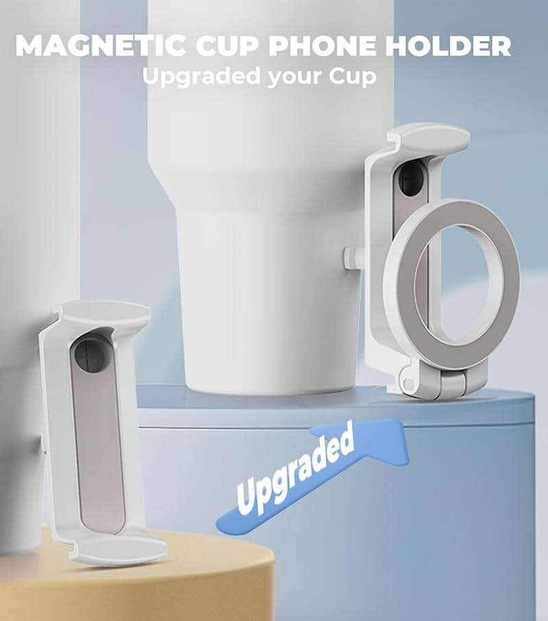 Litaget for Stanley Cup Phone Holder with Magnetic Phone Holder for Quencher H2.0 FlowState Tumbler Foldable Stand Water Bottle for Stanley Cup Accessories Hands Free for All Phones Cases - Image 3