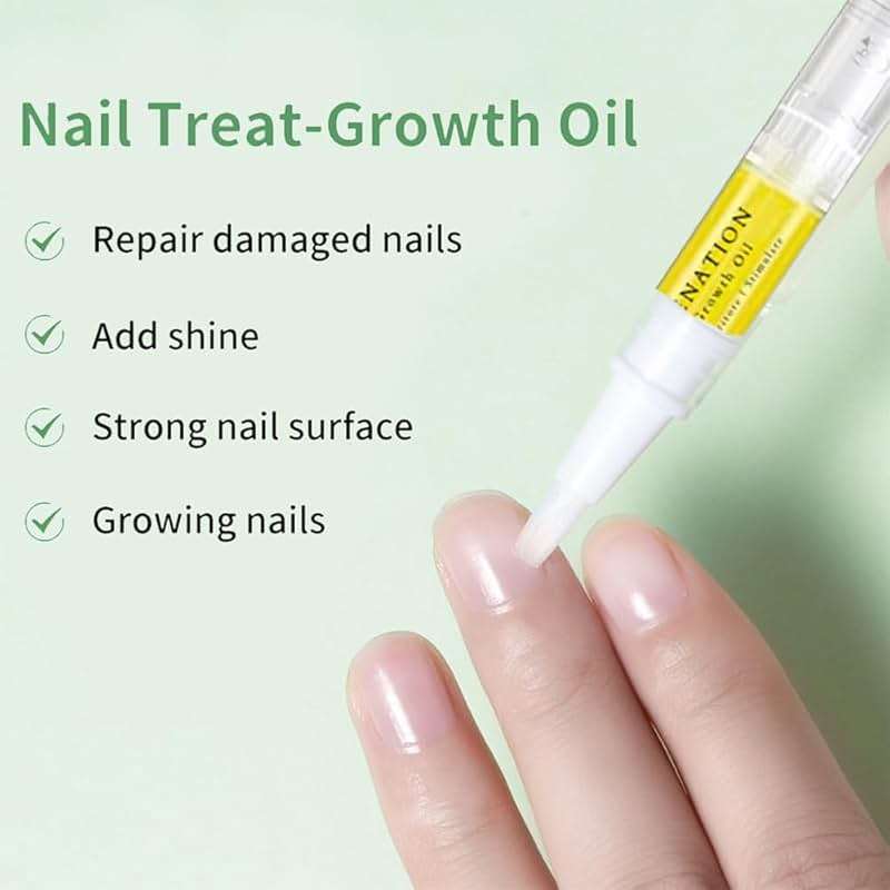 Brother Cosmetics Nail Growth Oil,Rejuvenation Nail Growth Oil,Nail Growth Serum,Cuticle Oil Pen,Instant Nail Repair Nail Oil for Growth and Strength (2PCS) - Image 2